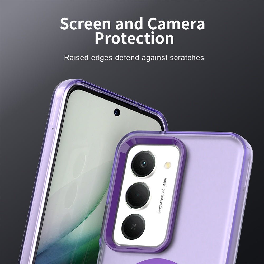 Techsuit Xiaomi Redmi 15 4G / 5G - Σκληρή Θήκη με Πλαίσιο Σιλικόνης και MagSafe - CandyCase MagSafe - Purple