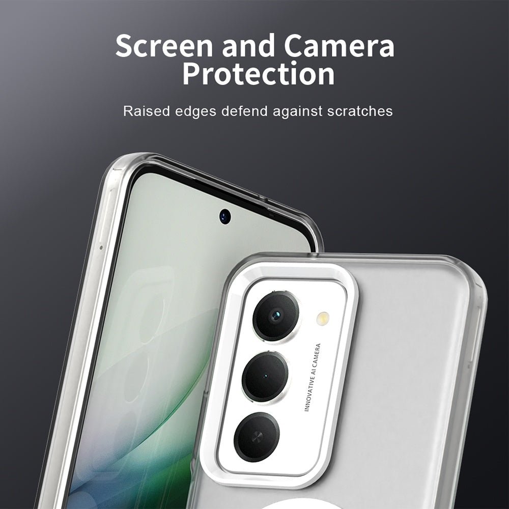 Techsuit Xiaomi Redmi 15 4G / 5G - Σκληρή Θήκη με Πλαίσιο Σιλικόνης και MagSafe - CandyCase MagSafe - White