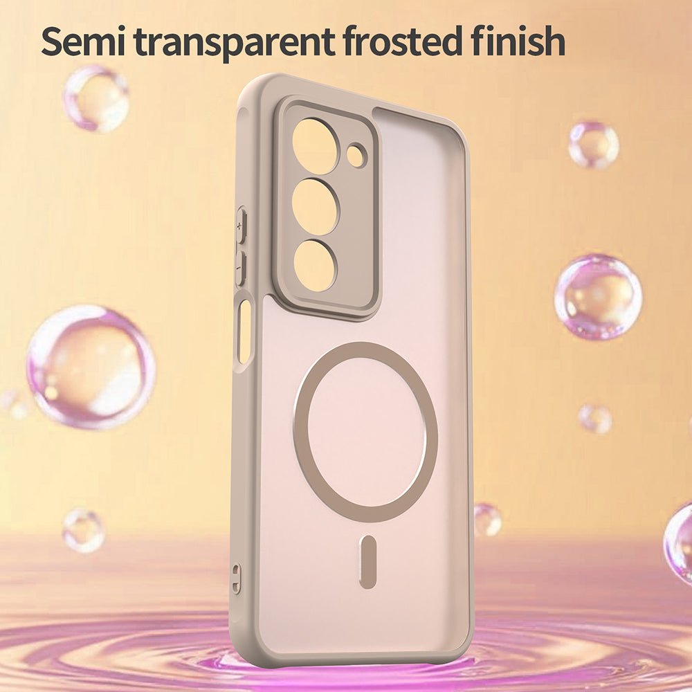 Techsuit Xiaomi Redmi 15 4G / 5G - Σκληρή Θήκη με Πλαίσιο Σιλικόνης και MagSafe - HaloFrost II MagSafe - Gold