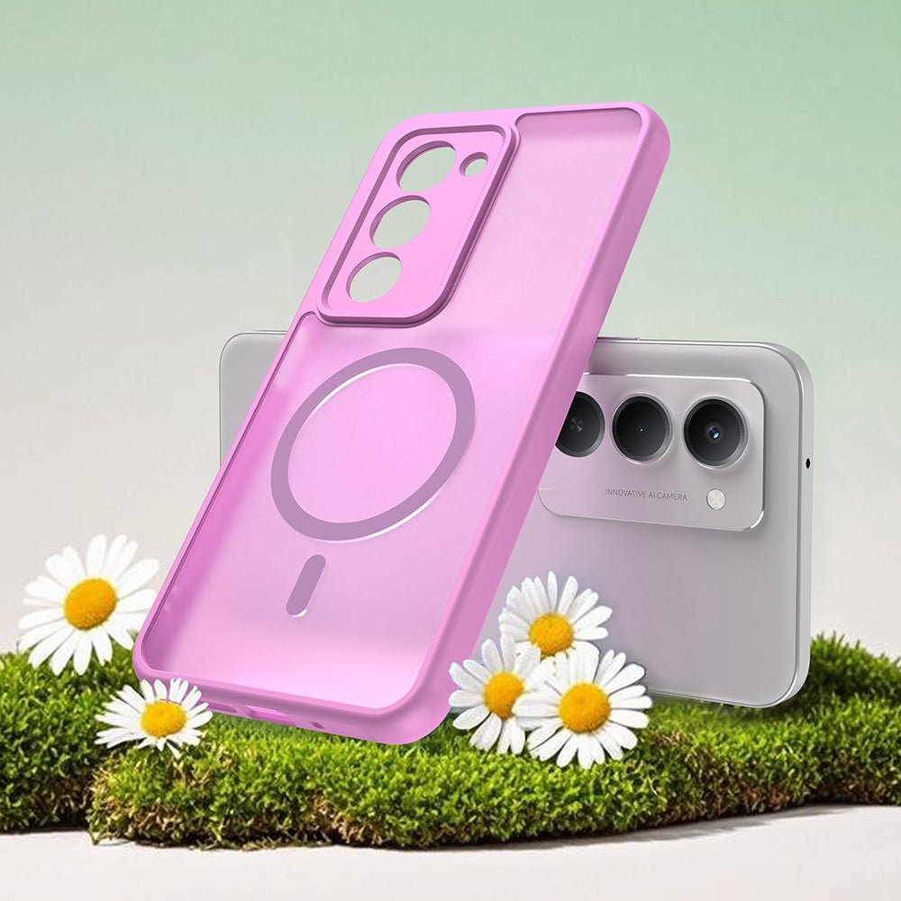 Techsuit Xiaomi Redmi 15 4G / 5G - Σκληρή Θήκη με Πλαίσιο Σιλικόνης και MagSafe - HaloFrost II MagSafe - Pink