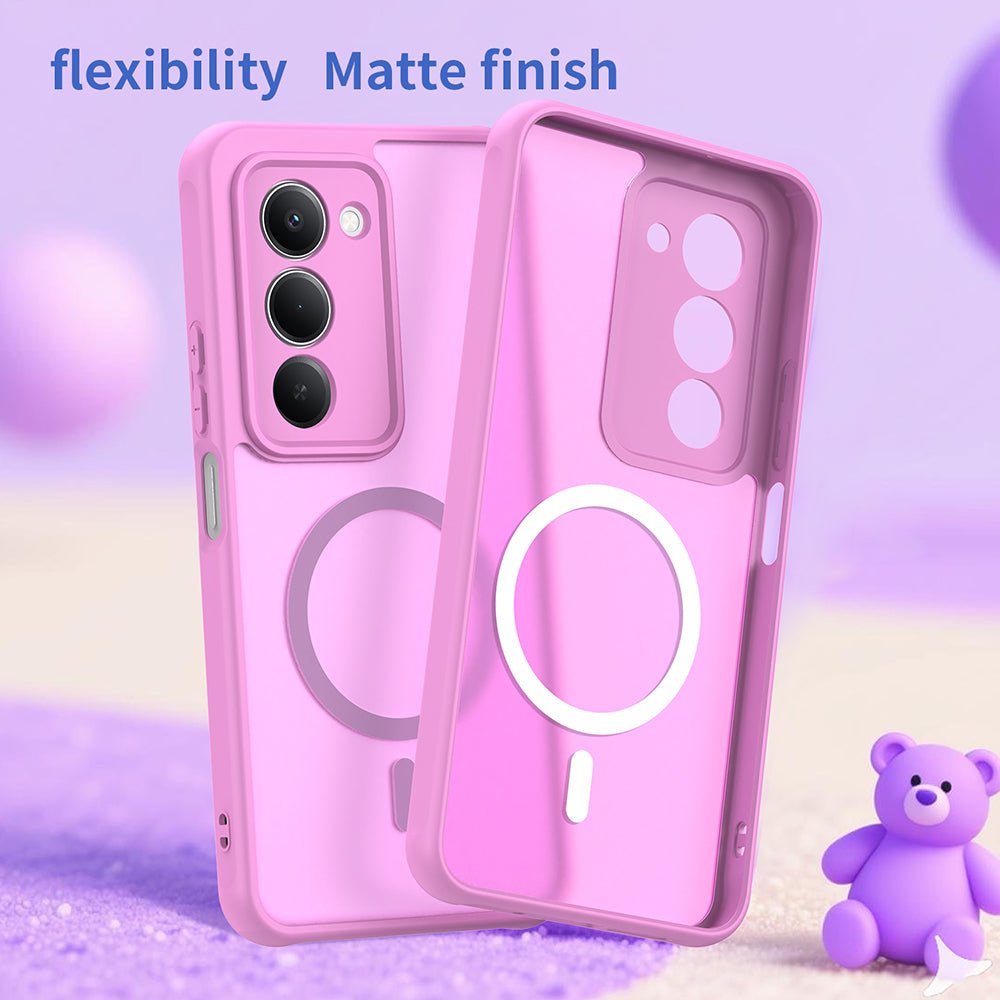 Techsuit Xiaomi Redmi 15 4G / 5G - Σκληρή Θήκη με Πλαίσιο Σιλικόνης και MagSafe - HaloFrost II MagSafe - Pink