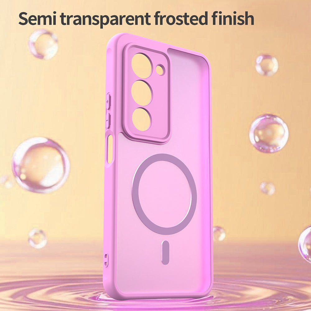Techsuit Xiaomi Redmi 15 4G / 5G - Σκληρή Θήκη με Πλαίσιο Σιλικόνης και MagSafe - HaloFrost II MagSafe - Pink
