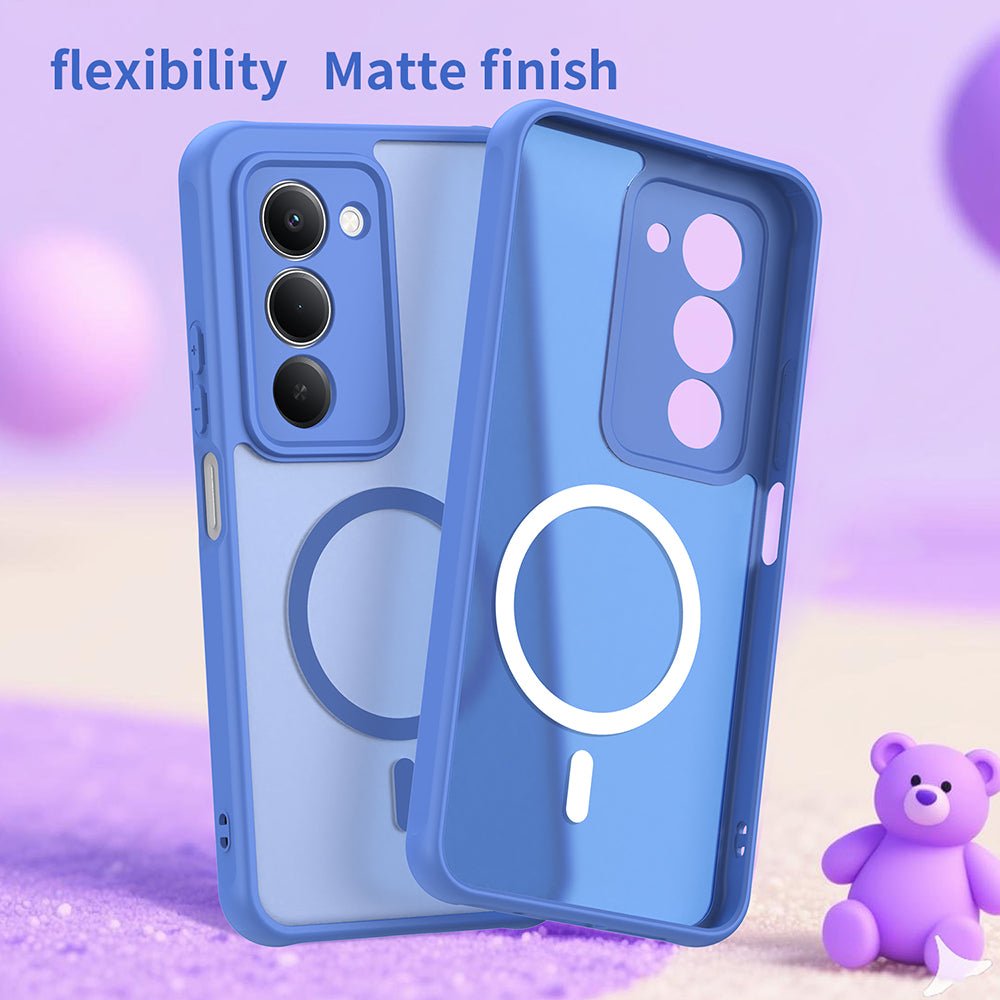 Techsuit Xiaomi Redmi 15 4G / 5G - Σκληρή Θήκη με Πλαίσιο Σιλικόνης και MagSafe - HaloFrost II MagSafe - Sky Blue