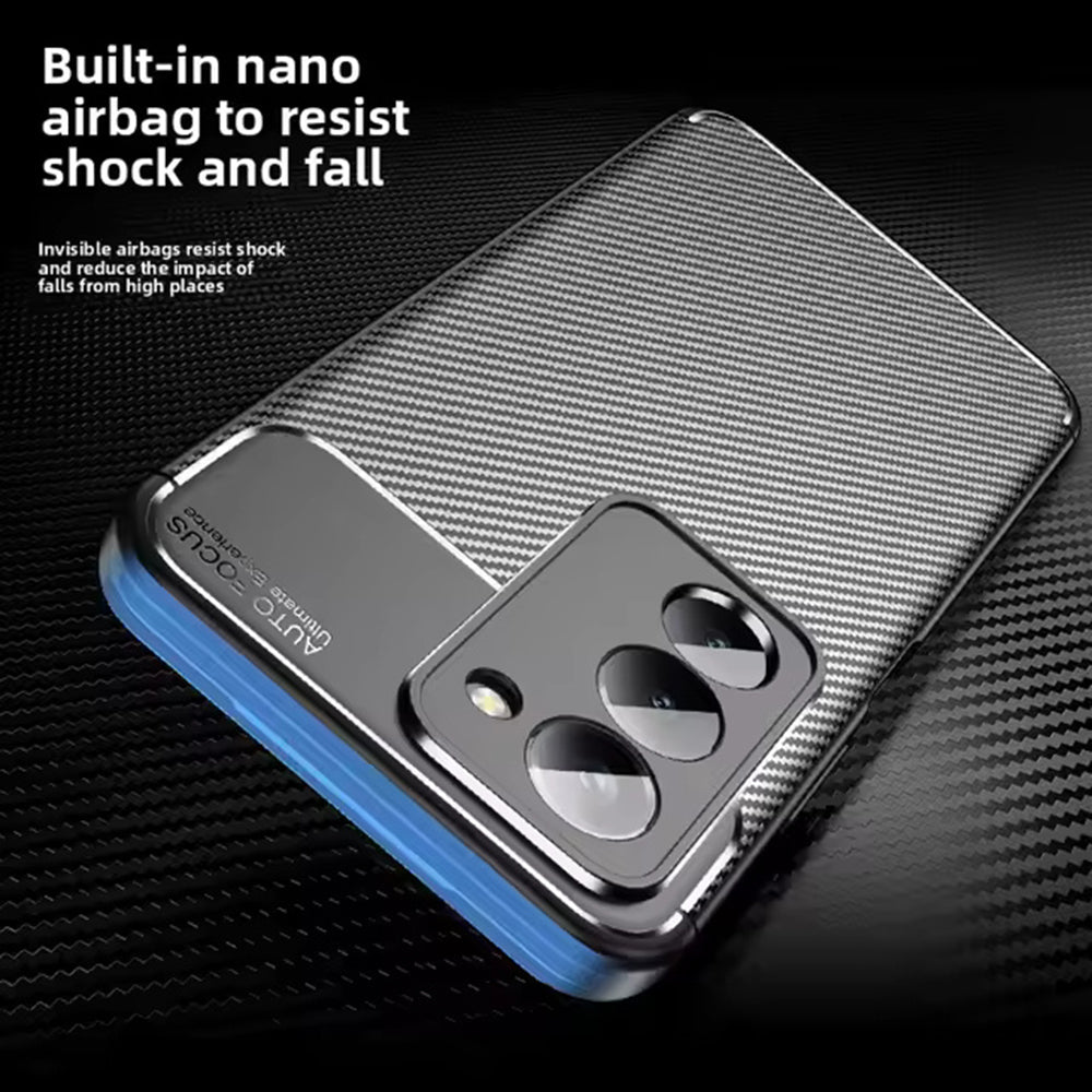 Techsuit Xiaomi Redmi 15 4G / 5G - Θήκη Σιλικόνης TPU - CarbonFiber - Black