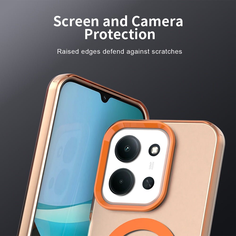 Techsuit Xiaomi Redmi 15C 4G / 5G / Poco C85 4G - Σκληρή Θήκη με Πλαίσιο Σιλικόνης και MagSafe - CandyCase MagSafe - Orange