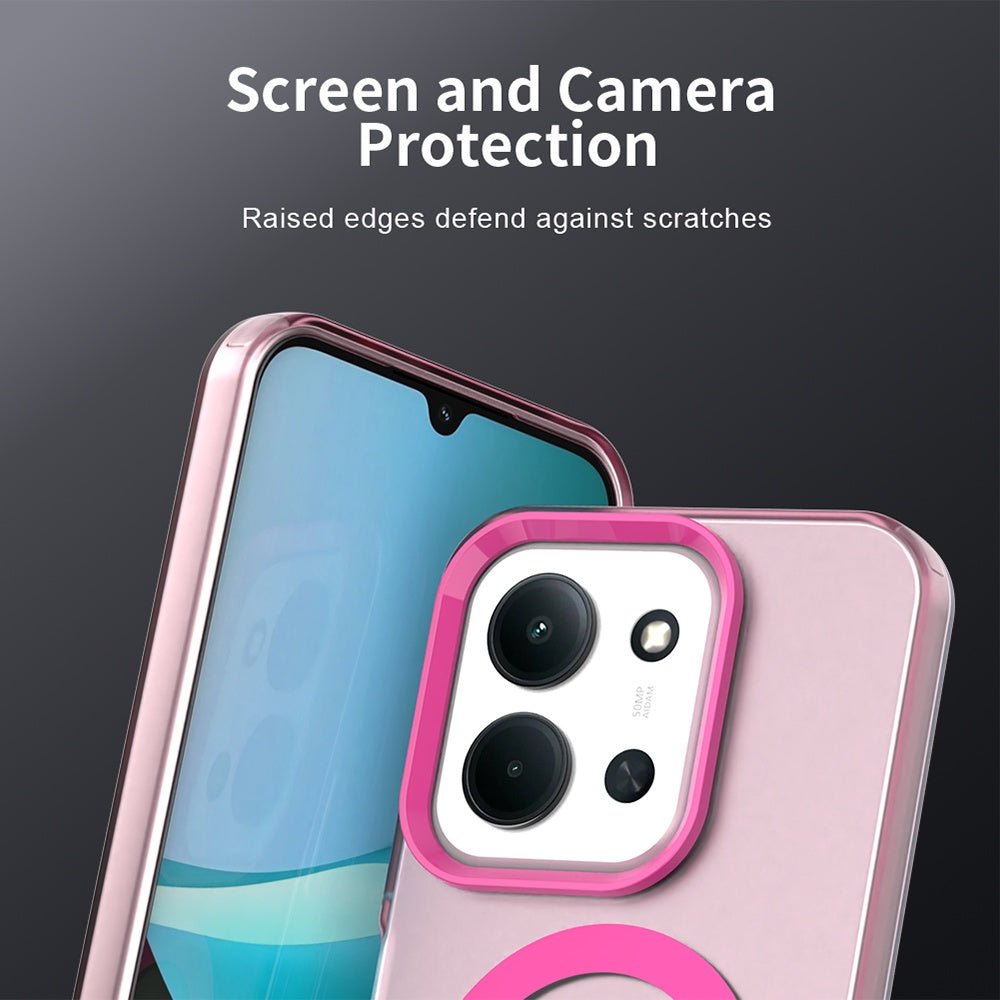 Techsuit Xiaomi Redmi 15C 4G / 5G / Poco C85 4G - Σκληρή Θήκη με Πλαίσιο Σιλικόνης και MagSafe - CandyCase MagSafe - Pink