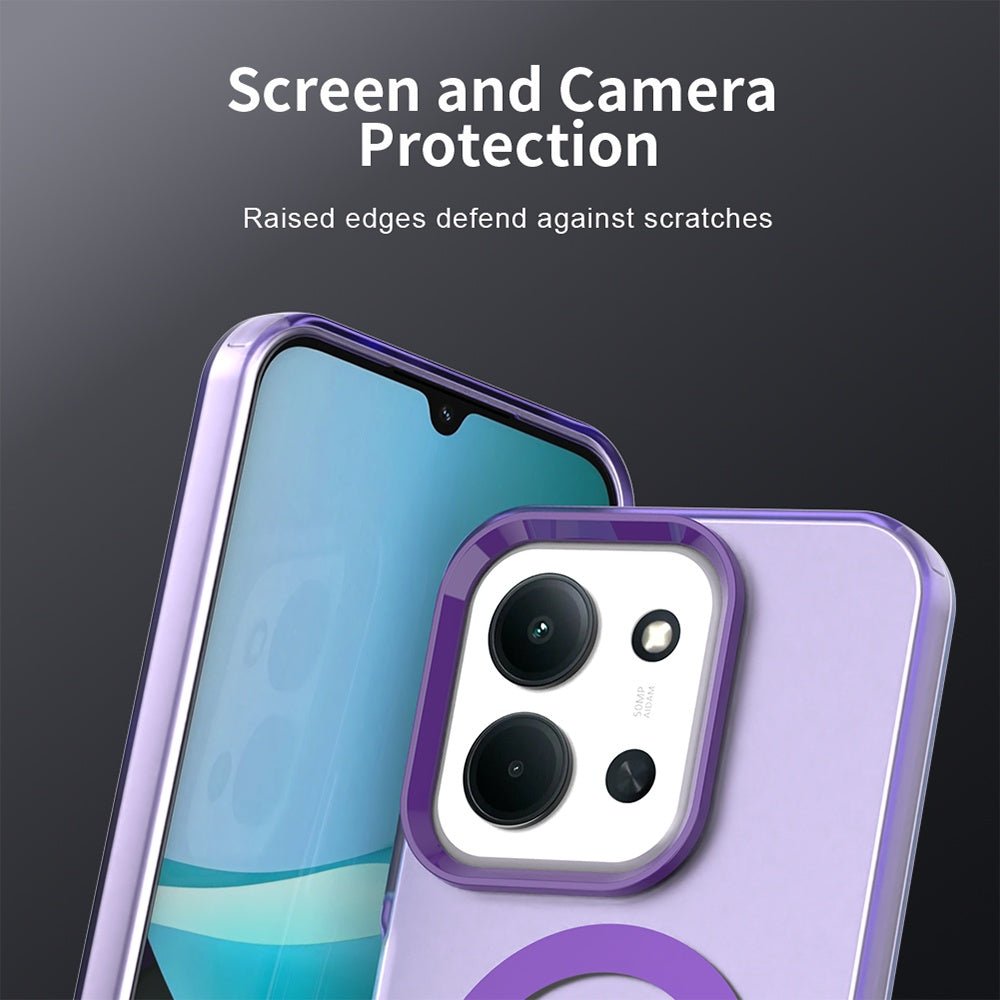 Techsuit Xiaomi Redmi 15C 4G / 5G / Poco C85 4G - Σκληρή Θήκη με Πλαίσιο Σιλικόνης και MagSafe - CandyCase MagSafe - Purple