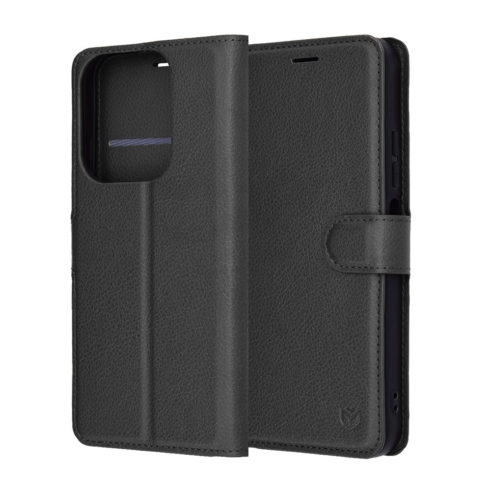 Techsuit Xiaomi Redmi 15C 4G / 5G / Poco C85 4G - Θήκη Πορτοφόλι από Δερματίνη με Stand - Leather Folio - Black
