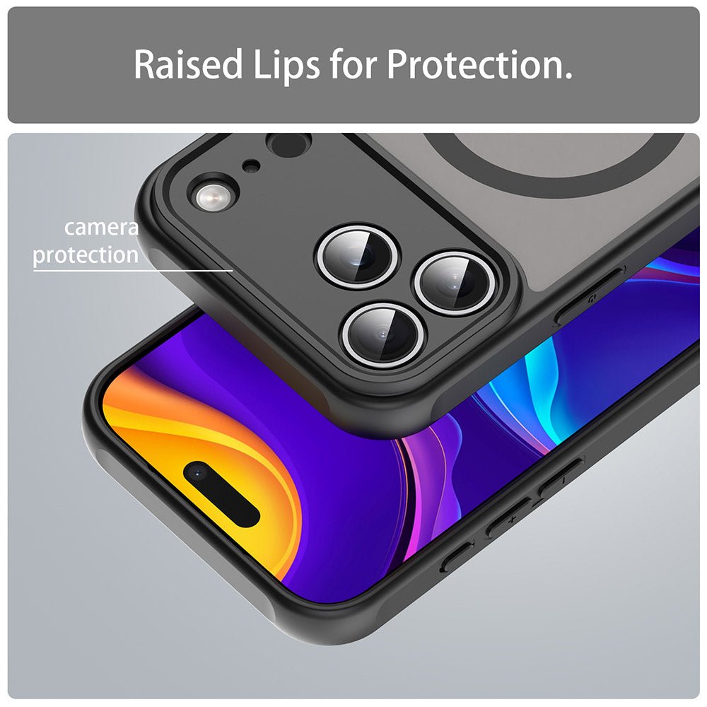 Techsuit Xiaomi Redmi 15C 4G / 5G - Σκληρή Θήκη με Πλαίσιο Σιλικόνης και MagSafe - HaloFrost II MagSafe - Black