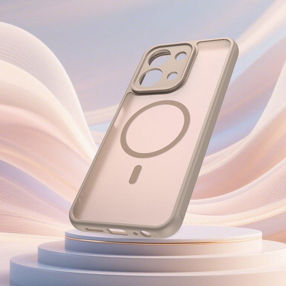 Techsuit Xiaomi Redmi 15C 4G / 5G - Σκληρή Θήκη με Πλαίσιο Σιλικόνης και MagSafe - HaloFrost II MagSafe - Gold