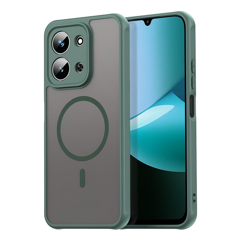 Techsuit Xiaomi Redmi 15C 4G / 5G - Σκληρή Θήκη με Πλαίσιο Σιλικόνης και MagSafe - HaloFrost II MagSafe - Green