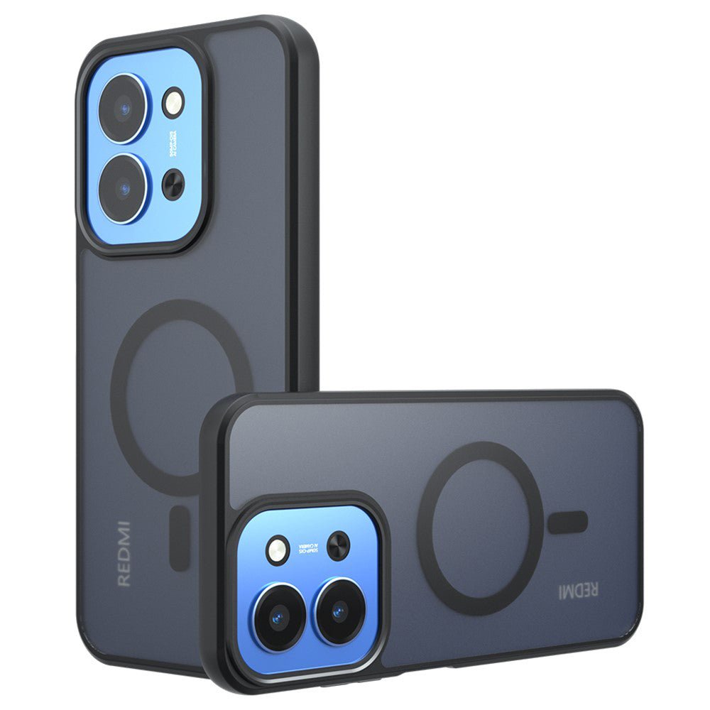 Techsuit Xiaomi Redmi 15C 4G / 5G - Σκληρή Θήκη με Πλαίσιο Σιλικόνης και MagSafe - PureFrost MagSafe - Frosted Black