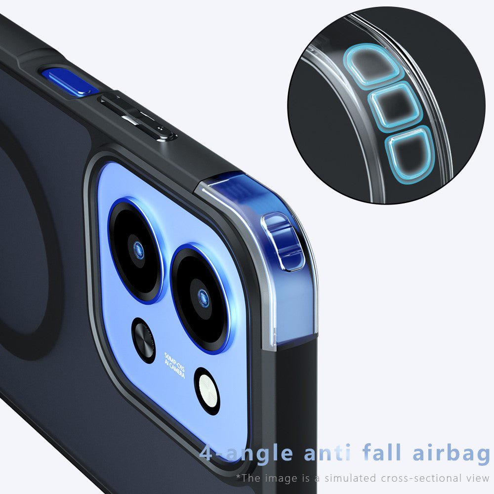 Techsuit Xiaomi Redmi 15C 4G / 5G - Σκληρή Θήκη με Πλαίσιο Σιλικόνης και MagSafe - PureFrost MagSafe - Frosted Black