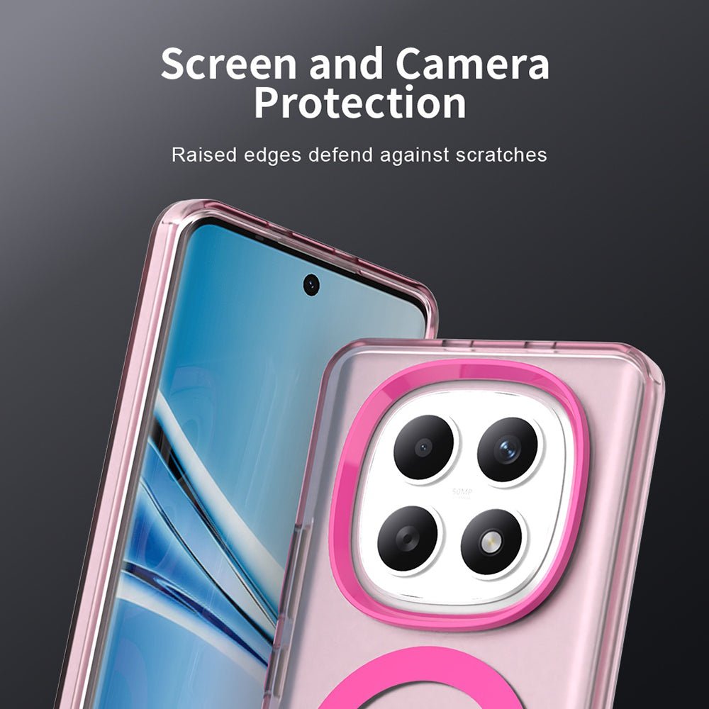 Techsuit Xiaomi Redmi Note 15 4G / 5G / Poco M8 5G - Σκληρή Θήκη με Πλαίσιο Σιλικόνης και MagSafe - CandyCase MagSafe - Pink