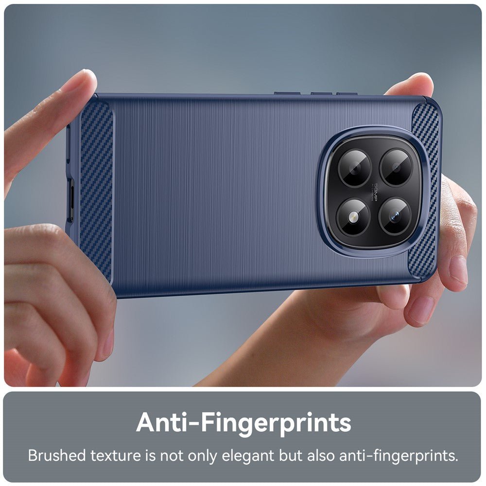 Techsuit Xiaomi Redmi Note 15 4G / 5G / Poco M8 5G - Θήκη Σιλικόνης TPU - Carbon Silicone - Blue