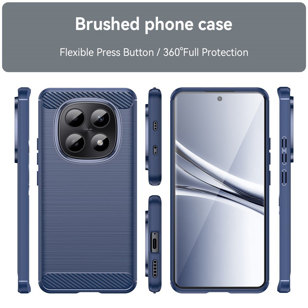 Techsuit Xiaomi Redmi Note 15 4G / 5G / Poco M8 5G - Θήκη Σιλικόνης TPU - Carbon Silicone - Blue