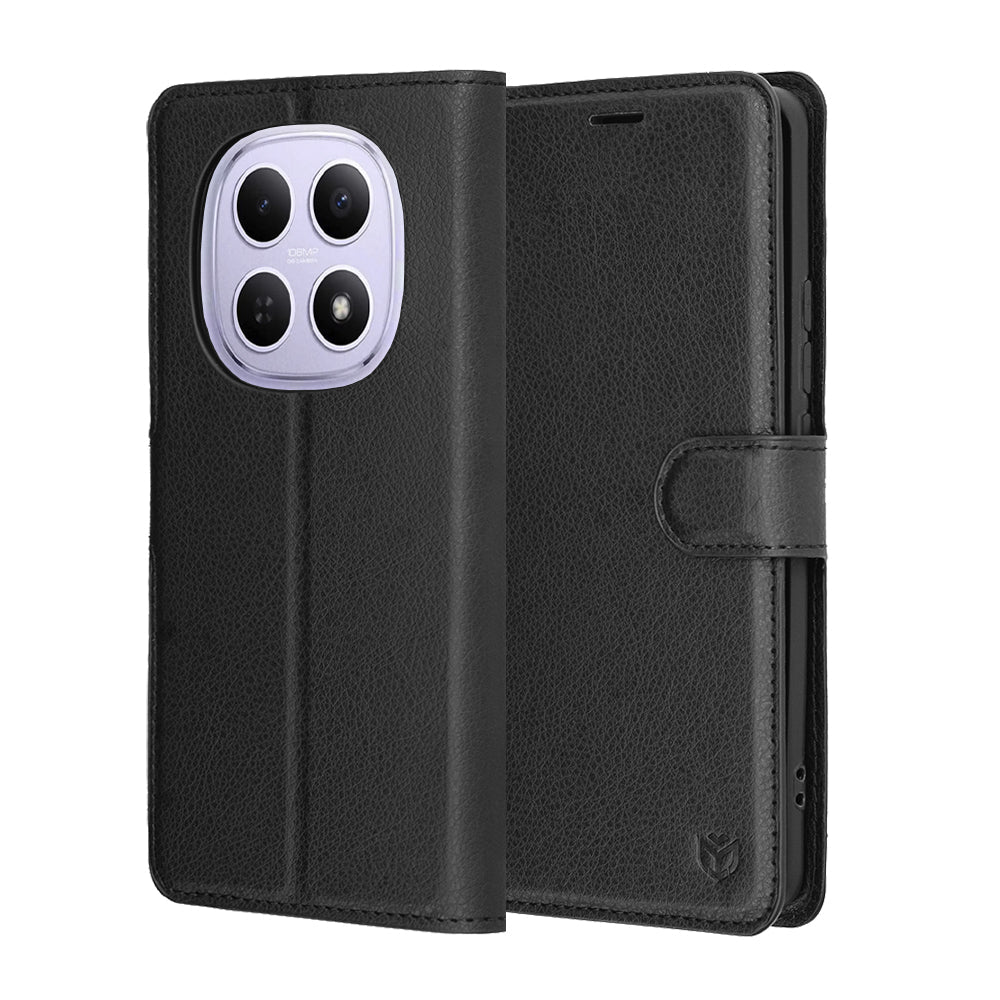Techsuit Xiaomi Redmi Note 15 5G / Note 15 4G / Poco M8 5G - Θήκη Πορτοφόλι από Δερματίνη με Stand - Leather Folio - Black