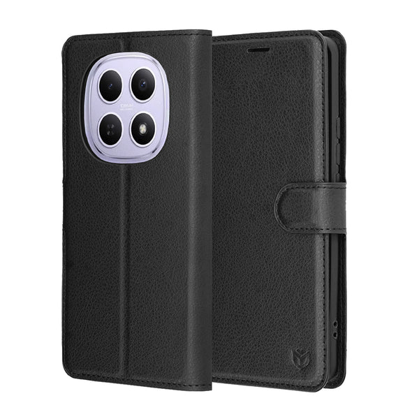 Techsuit Xiaomi Redmi Note 15 5G / Note 15 4G / Poco M8 5G - Θήκη Πορτοφόλι από Δερματίνη με Stand - Leather Folio - Black