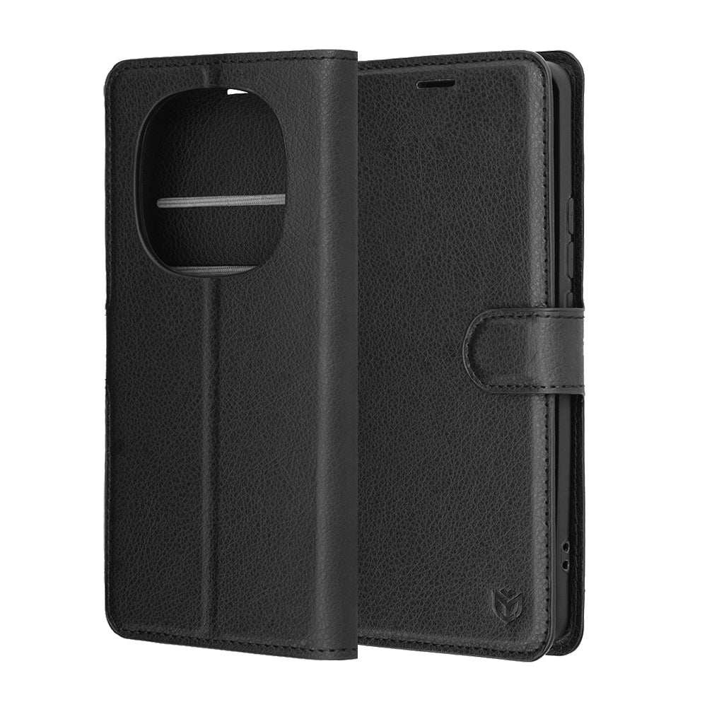 Techsuit Xiaomi Redmi Note 15 5G / Note 15 4G / Poco M8 5G - Θήκη Πορτοφόλι από Δερματίνη με Stand - Leather Folio - Black