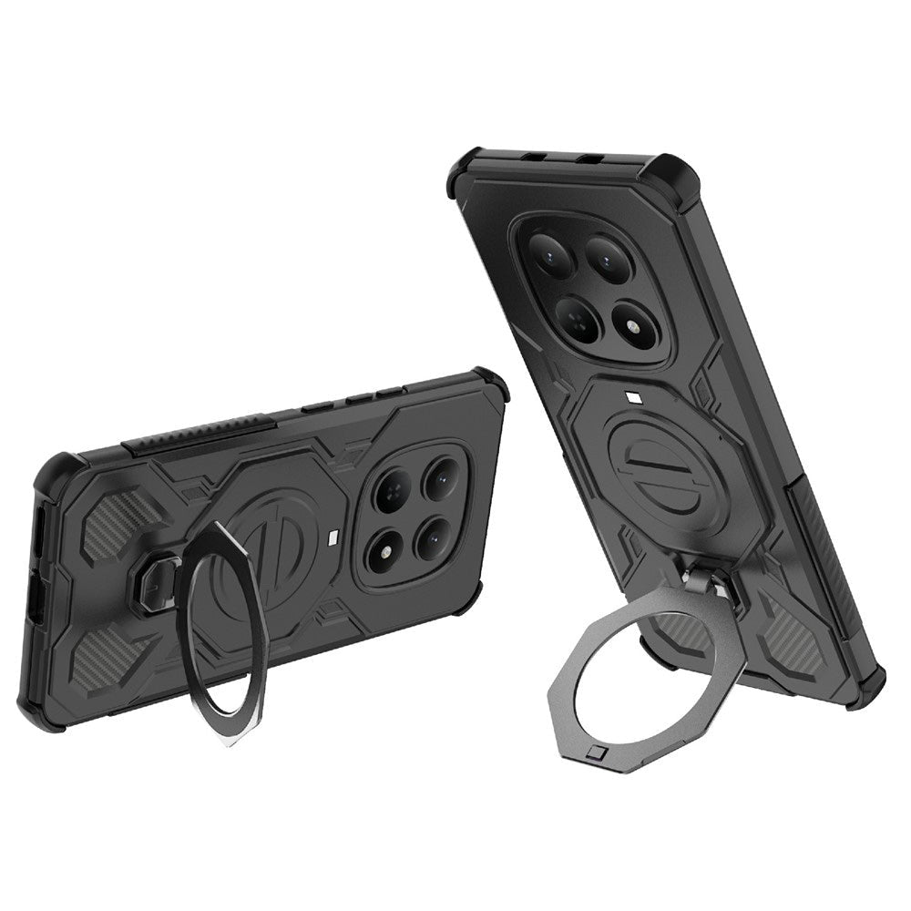 Techsuit Xiaomi Redmi Note 15 5G / Poco M8 5G - Σκληρή Θήκη με Δαχτυλίδι Συγκράτησης - Carbon Shield Pro - Black