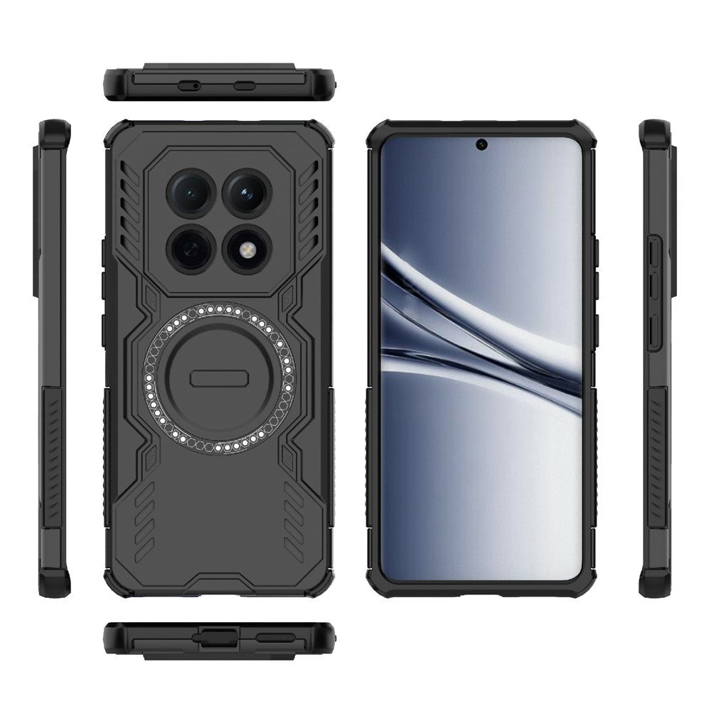 Techsuit Xiaomi Redmi Note 15 5G / Poco M8 5G - Σκληρή Θήκη με Πλαίσιο Σιλικόνης και MagSafe - ArmorMag - Black