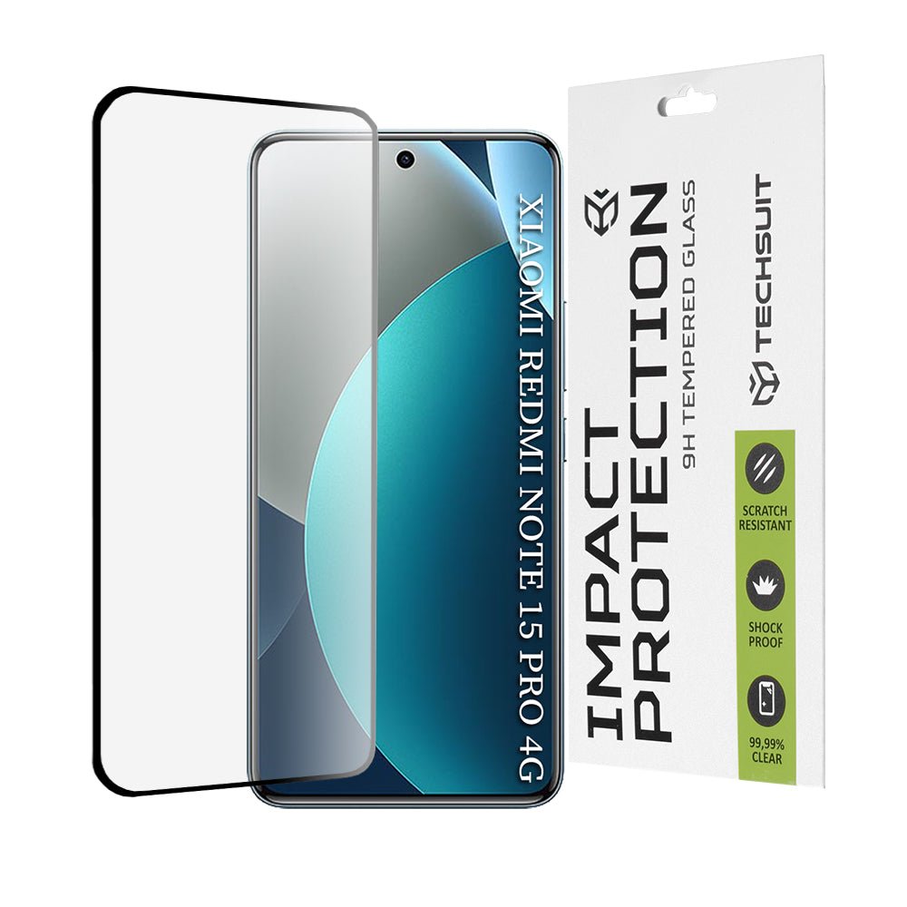 Techsuit Xiaomi Redmi Note 15 Pro 4G - Full Screen Full Glue Αντιχαρακτικό Γυαλί Οθόνης - 3D Curved Screen - Black