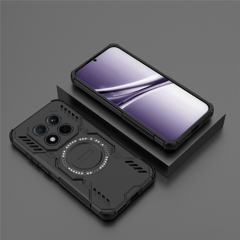 Techsuit Xiaomi Redmi Note 15 Pro 4G - Σκληρή Θήκη με Πλαίσιο Σιλικόνης και MagSafe - ArmorMag - Black