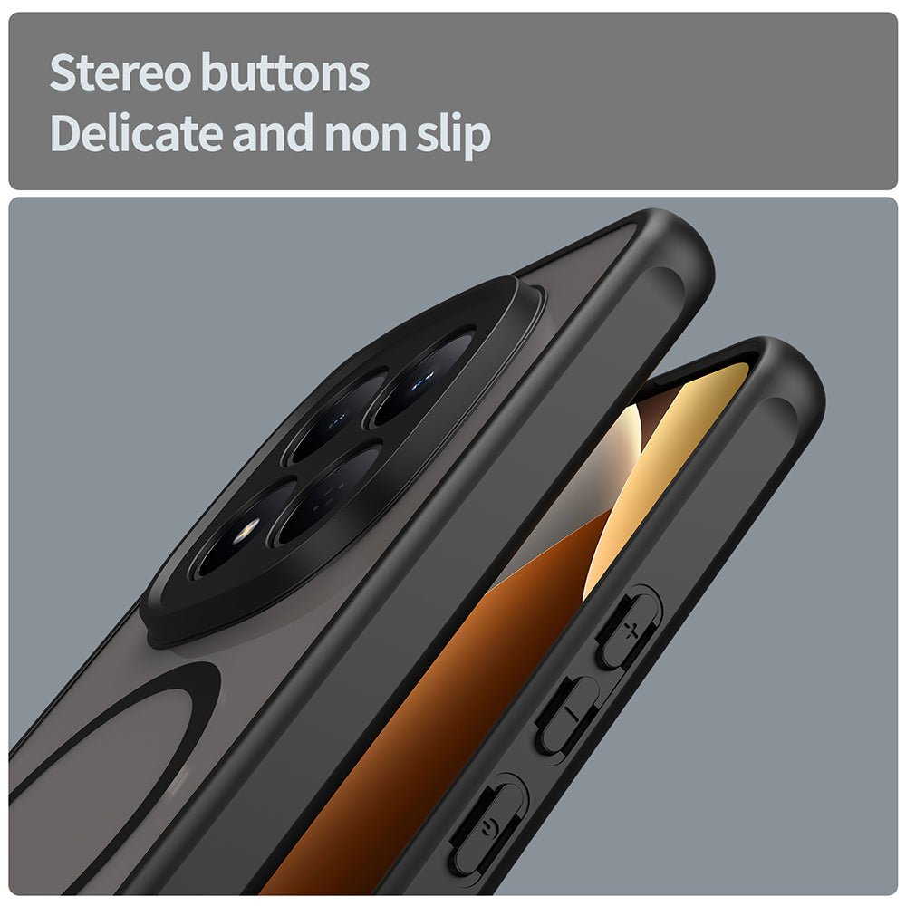 Techsuit Xiaomi Redmi Note 15 Pro 4G - Σκληρή Θήκη με Πλαίσιο Σιλικόνης και MagSafe - HaloFrost II MagSafe - Black