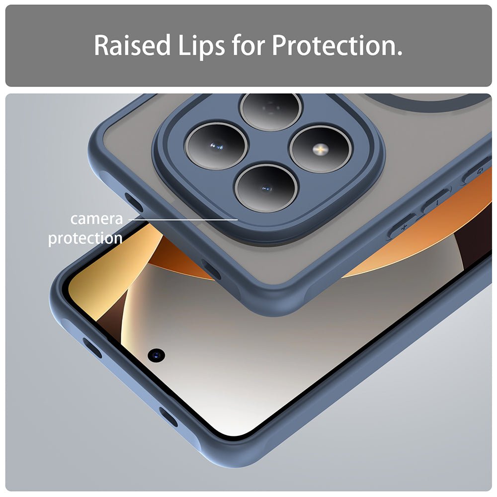 Techsuit Xiaomi Redmi Note 15 Pro 4G - Σκληρή Θήκη με Πλαίσιο Σιλικόνης και MagSafe - HaloFrost II MagSafe - Navy Blue