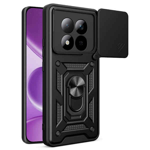 Techsuit Xiaomi Redmi Note 15 Pro 4G - Σκληρή Θήκη με Προστασία Καμερών και Δαχτυλίδι Συγκράτησης - CamShield - Black