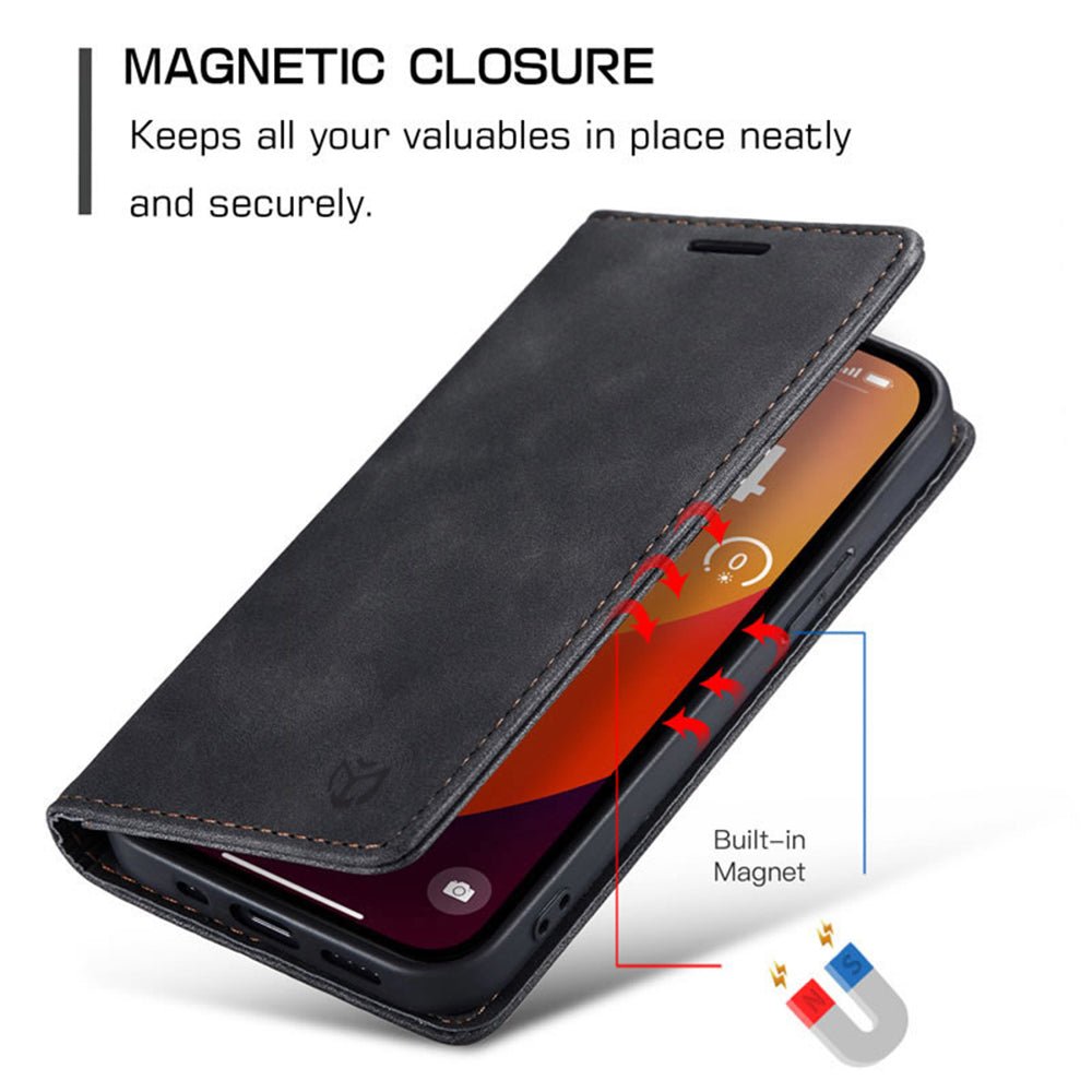 Techsuit Xiaomi Redmi Note 15 Pro 4G - Θήκη Πορτοφόλι από Δερματίνη με Stand - Confy Cover - Black