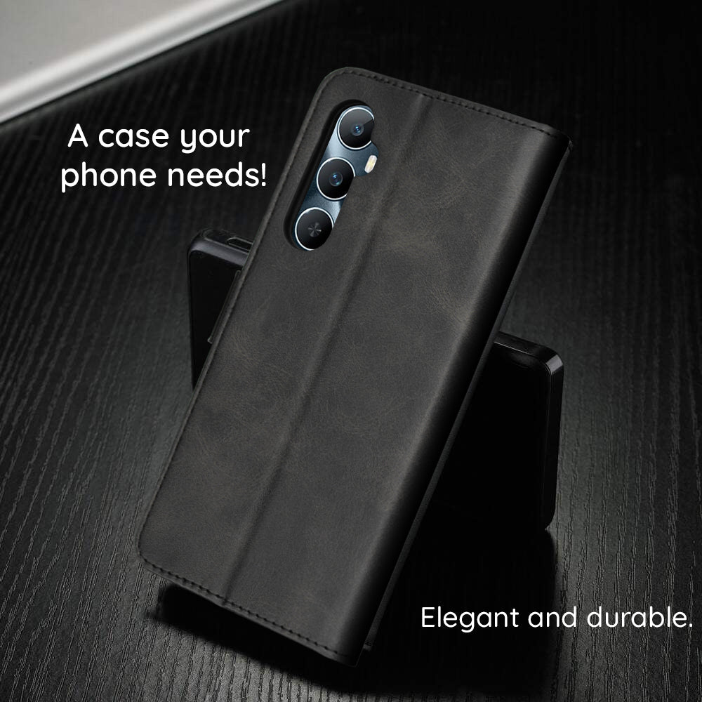 Techsuit Xiaomi Redmi Note 15 Pro 4G - Θήκη Πορτοφόλι από Δερματίνη με Stand - Diary Book - Black