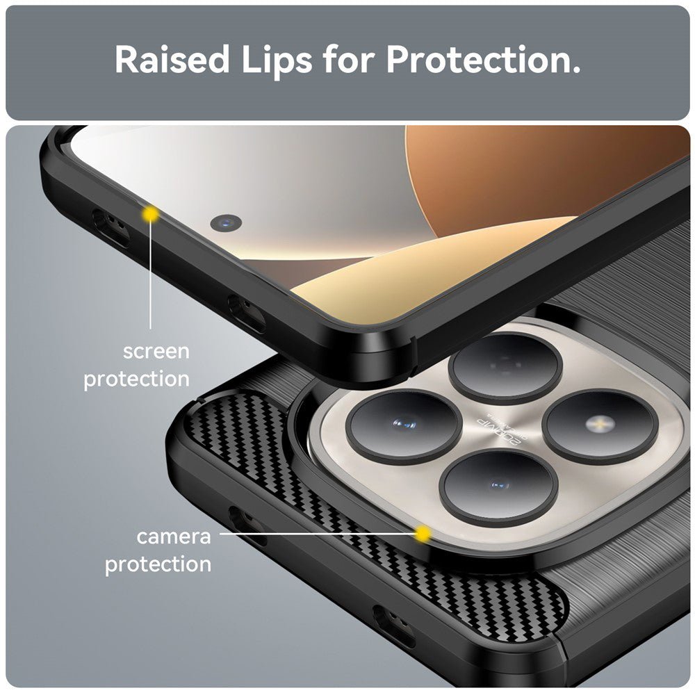 Techsuit Xiaomi Redmi Note 15 Pro 4G - Θήκη Σιλικόνης TPU - Carbon Silicone - Black