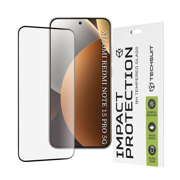 Techsuit Xiaomi Redmi Note 15 Pro 5G - Full Screen Full Glue Αντιχαρακτικό Γυαλί Οθόνης 9H - Black
