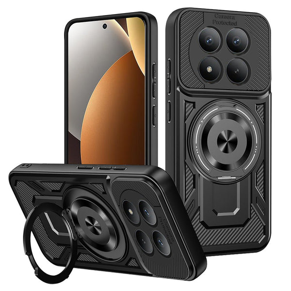 Techsuit Xiaomi Redmi Note 15 Pro 5G - Σκληρή Θήκη με Δαχτυλίδι Συγκράτησης - RuggedCam - Black