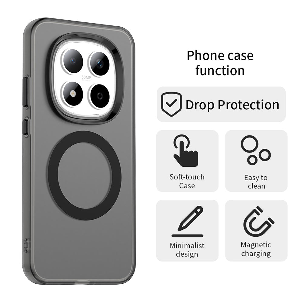 Techsuit Xiaomi Redmi Note 15 Pro 5G - Σκληρή Θήκη με Πλαίσιο Σιλικόνης και MagSafe - CandyCase MagSafe - Black