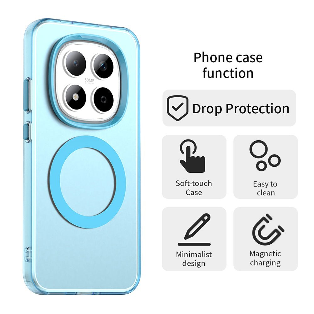 Techsuit Xiaomi Redmi Note 15 Pro 5G - Σκληρή Θήκη με Πλαίσιο Σιλικόνης και MagSafe - CandyCase MagSafe - Blue