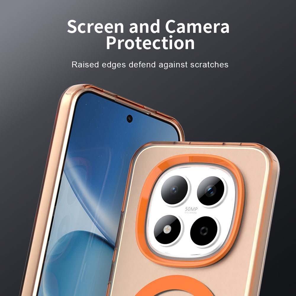 Techsuit Xiaomi Redmi Note 15 Pro 5G - Σκληρή Θήκη με Πλαίσιο Σιλικόνης και MagSafe - CandyCase MagSafe - Orange