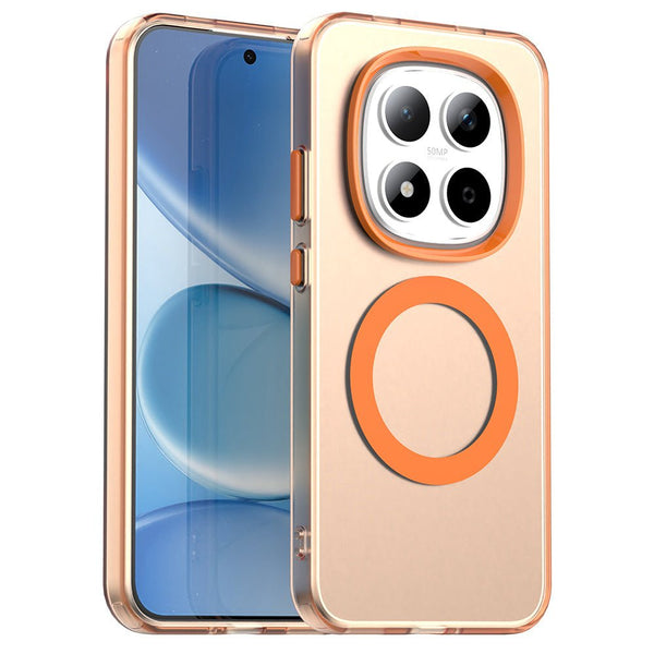Techsuit Xiaomi Redmi Note 15 Pro 5G - Σκληρή Θήκη με Πλαίσιο Σιλικόνης και MagSafe - CandyCase MagSafe - Orange