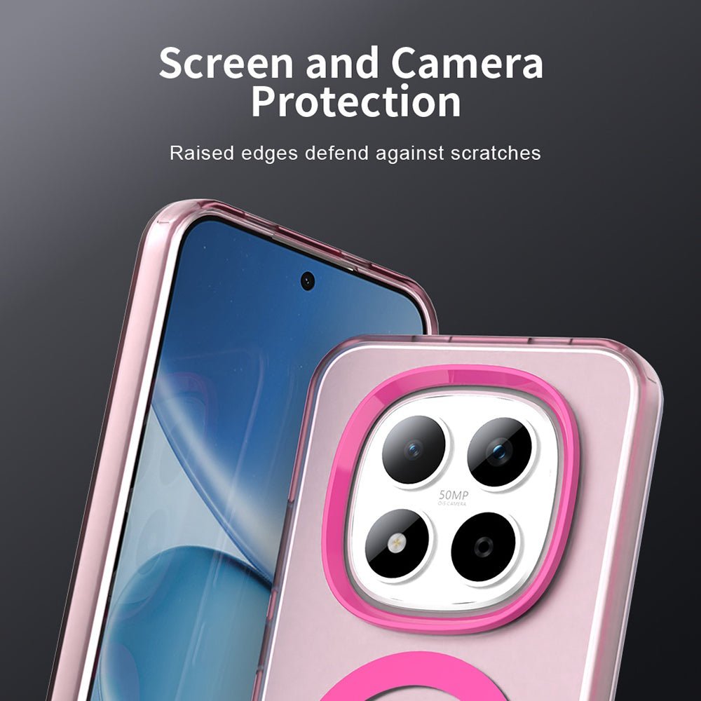 Techsuit Xiaomi Redmi Note 15 Pro 5G - Σκληρή Θήκη με Πλαίσιο Σιλικόνης και MagSafe - CandyCase MagSafe - Pink
