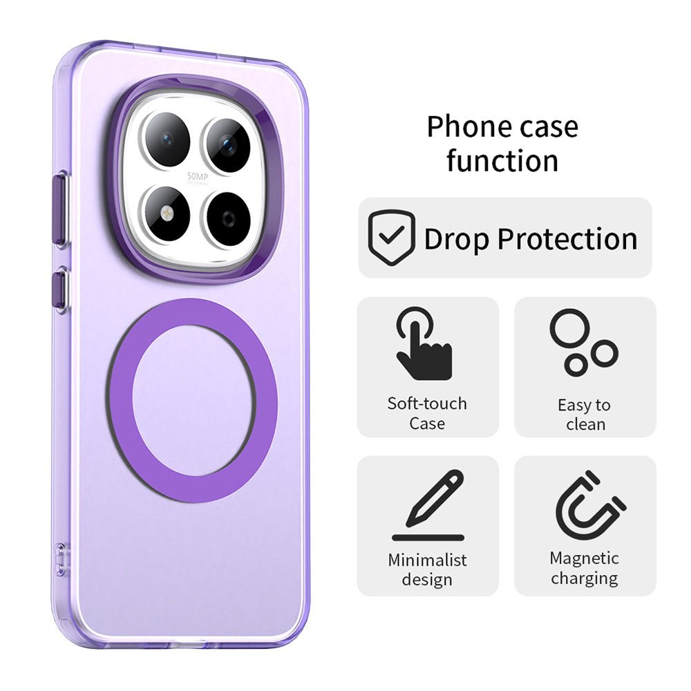 Techsuit Xiaomi Redmi Note 15 Pro 5G - Σκληρή Θήκη με Πλαίσιο Σιλικόνης και MagSafe - CandyCase MagSafe - Purple