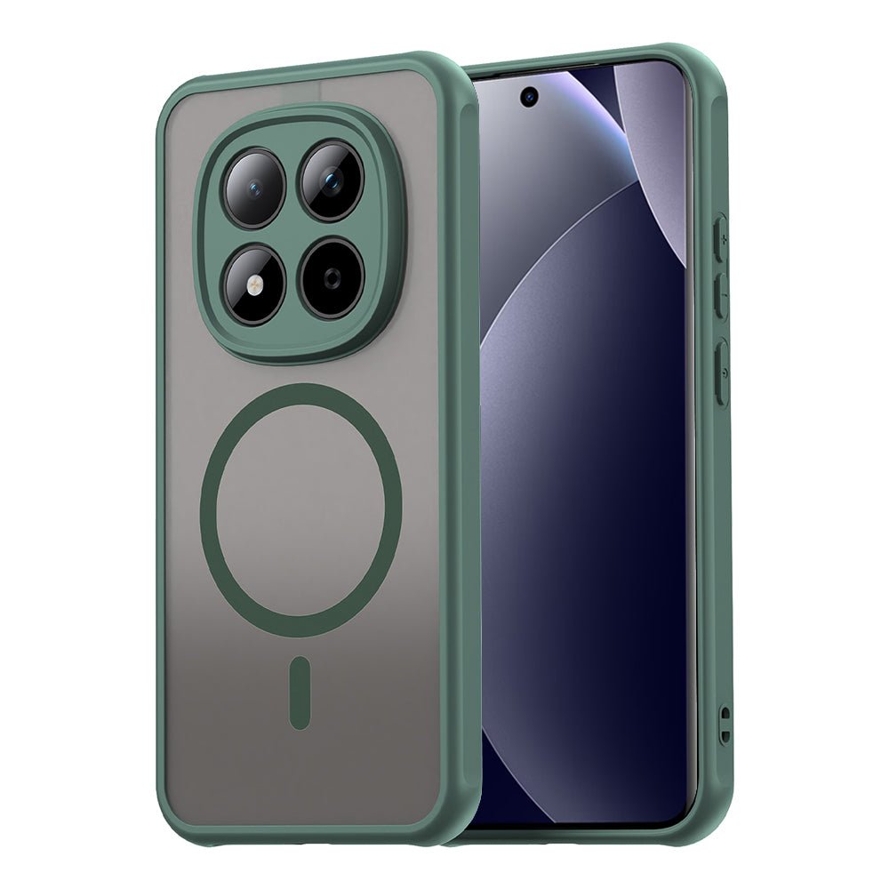 Techsuit Xiaomi Redmi Note 15 Pro 5G - Σκληρή Θήκη με Πλαίσιο Σιλικόνης και MagSafe - HaloFrost II MagSafe - Green
