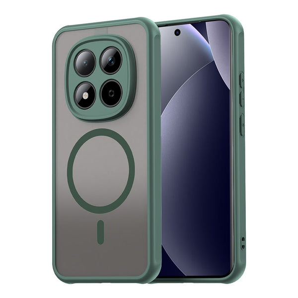Techsuit Xiaomi Redmi Note 15 Pro 5G - Σκληρή Θήκη με Πλαίσιο Σιλικόνης και MagSafe - HaloFrost II MagSafe - Green