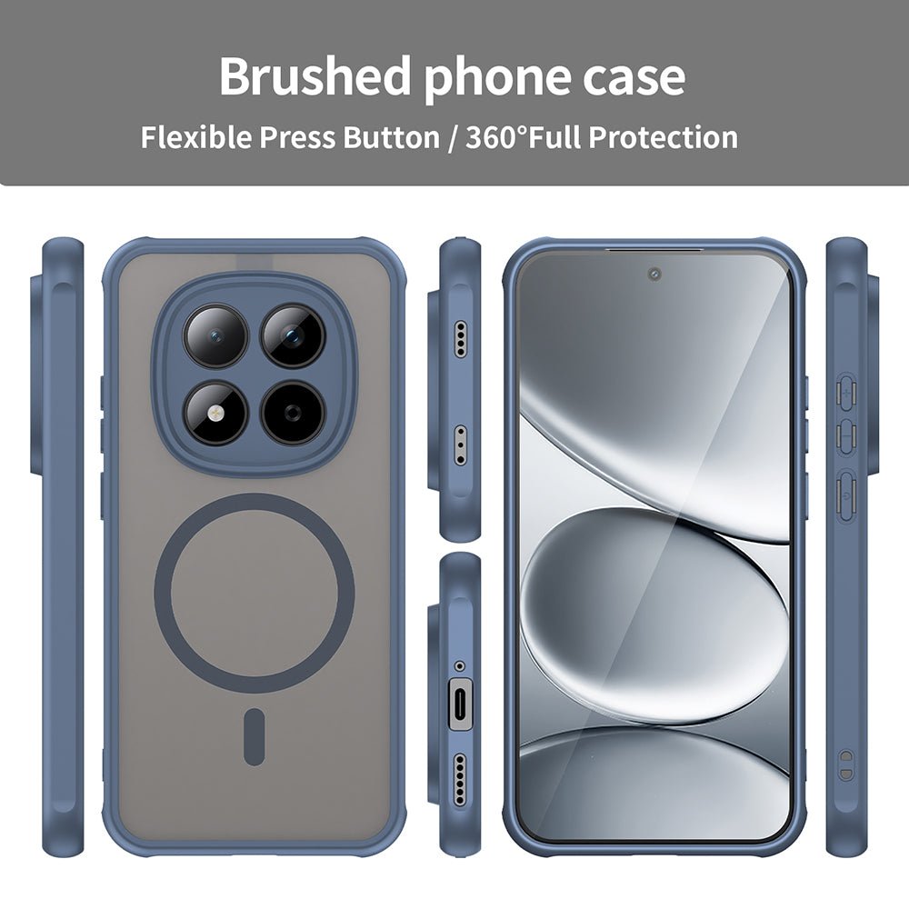 Techsuit Xiaomi Redmi Note 15 Pro 5G - Σκληρή Θήκη με Πλαίσιο Σιλικόνης και MagSafe - HaloFrost II MagSafe - Navy Blue