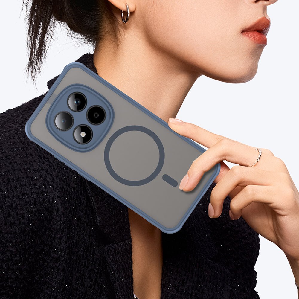 Techsuit Xiaomi Redmi Note 15 Pro 5G - Σκληρή Θήκη με Πλαίσιο Σιλικόνης και MagSafe - HaloFrost II MagSafe - Navy Blue