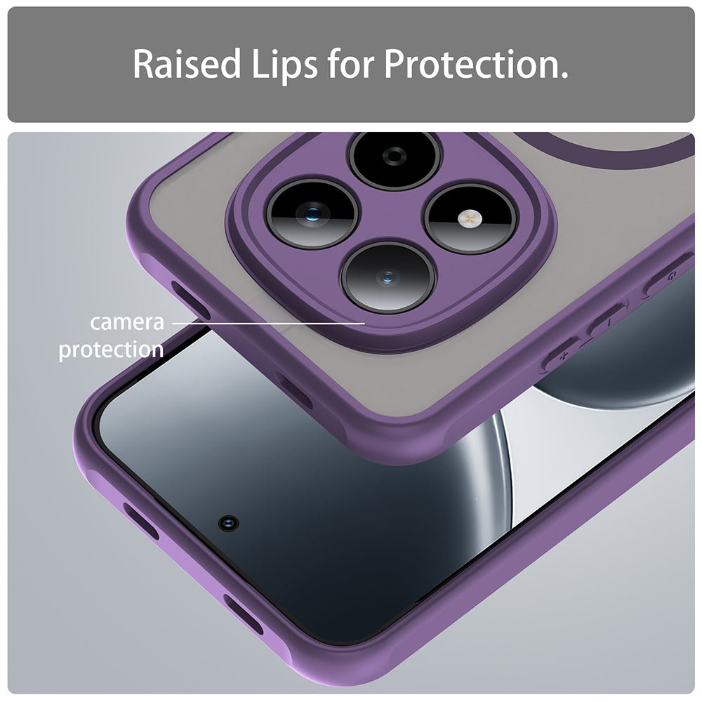 Techsuit Xiaomi Redmi Note 15 Pro 5G - Σκληρή Θήκη με Πλαίσιο Σιλικόνης και MagSafe - HaloFrost II MagSafe - Purple