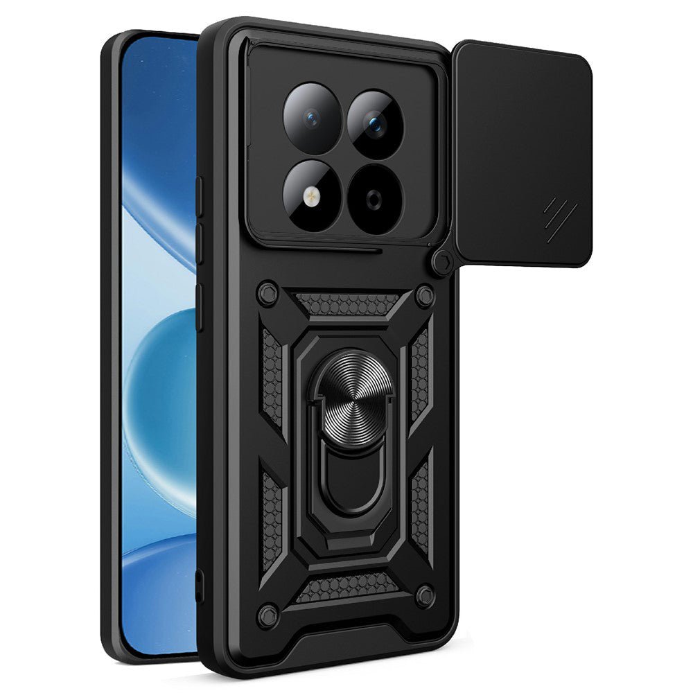 Techsuit Xiaomi Redmi Note 15 Pro 5G - Σκληρή Θήκη με Προστασία Καμερών και Δαχτυλίδι Συγκράτησης - CamShield Series - Black
