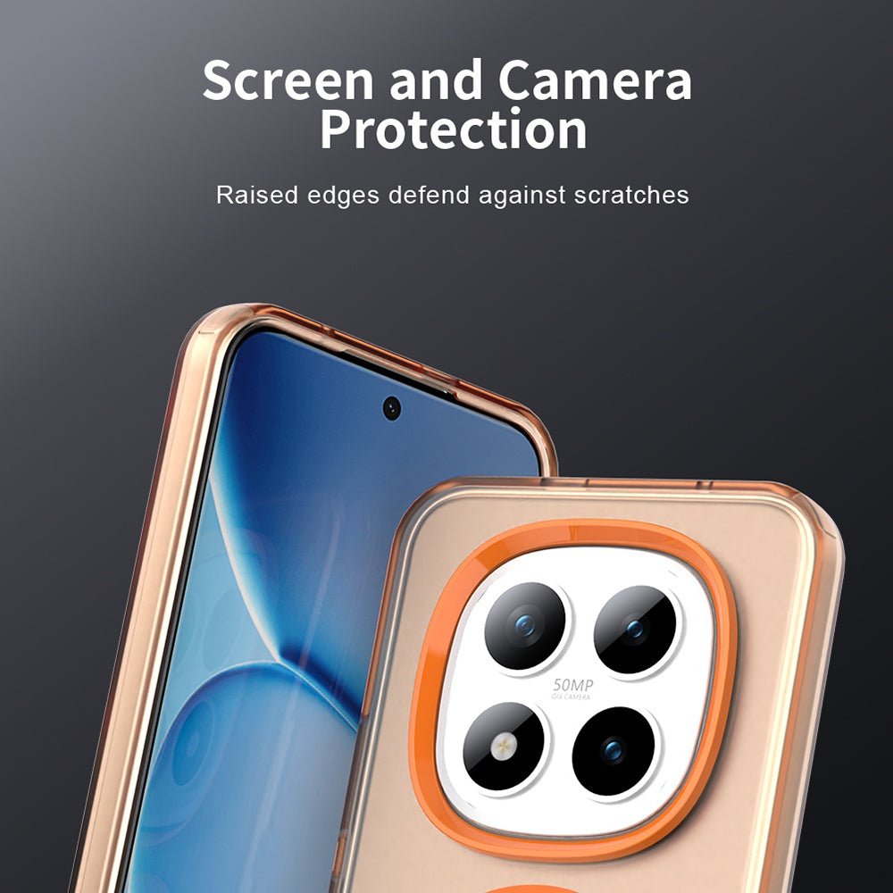 Techsuit Xiaomi Redmi Note 15 Pro Plus 5G / Poco M8 Pro 5G - Σκληρή Θήκη με Πλαίσιο Σιλικόνης και MagSafe - CandyCase MagSafe - Orange