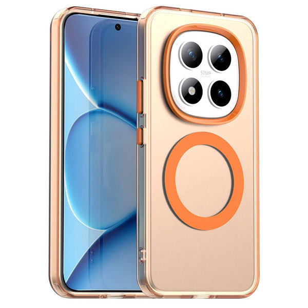Techsuit Xiaomi Redmi Note 15 Pro Plus 5G / Poco M8 Pro 5G - Σκληρή Θήκη με Πλαίσιο Σιλικόνης και MagSafe - CandyCase MagSafe - Orange