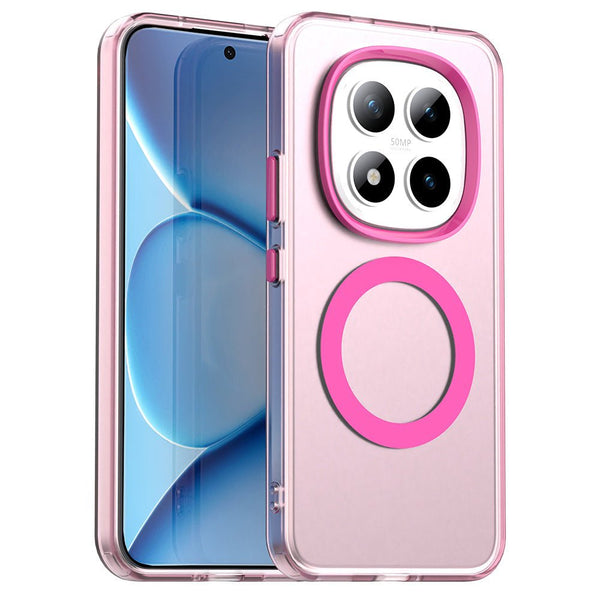 Techsuit Xiaomi Redmi Note 15 Pro Plus 5G / Poco M8 Pro 5G - Σκληρή Θήκη με Πλαίσιο Σιλικόνης και MagSafe - CandyCase MagSafe - Pink